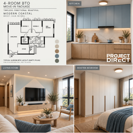Official Modern Coastal BTO package design board