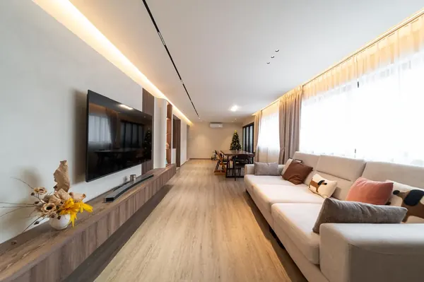 Completed Project Direct home interior in warm wood tones